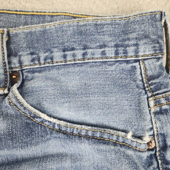 Levi's 569 Jeans Men's 34x30 Blue Loose Fit Straight Leg Distressed Denim Pants - Picture 12 of 16